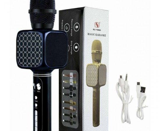 SU-YOSD Wireless Bluetooth Karaoke Microphone with Built-in HiFi Speaker