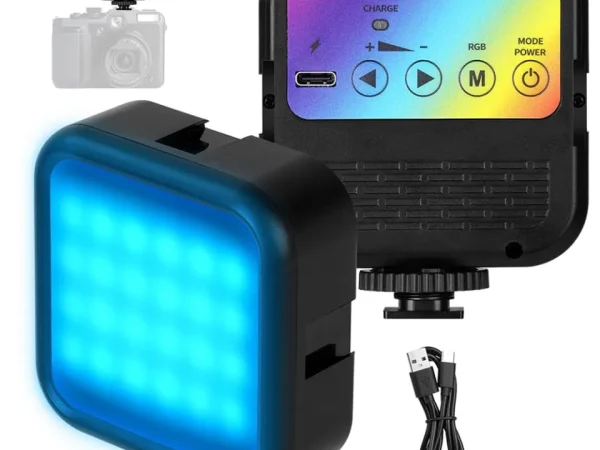 Mini RGB LED Square Soft Light Fill Photography for Cameras Mobile Phone Selfie Poles Live Streaming Selfie Vlog Rechargeable