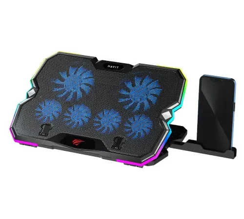 Havit HV-F2068 5-Fan Gaming Laptop Cooler for 14"-17" Laptops | Best Price in BD